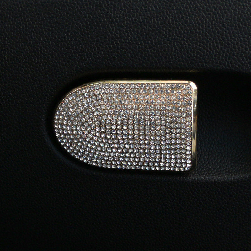 MINI F55/F56 Co-Pilot Glove Box Crystal Handle Trim – Zinc Alloy Diamond Decor (2014–2016) Evfuns