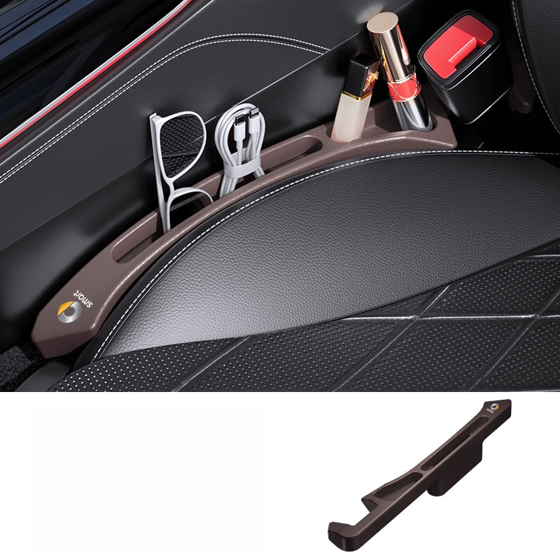 Smart # 1 # 3 # 5 Seat Gap Filler Strip | Anti-Drop Leak-Proof Insert Smart Storage Slot Gap Plug [Main Driver - Mocha