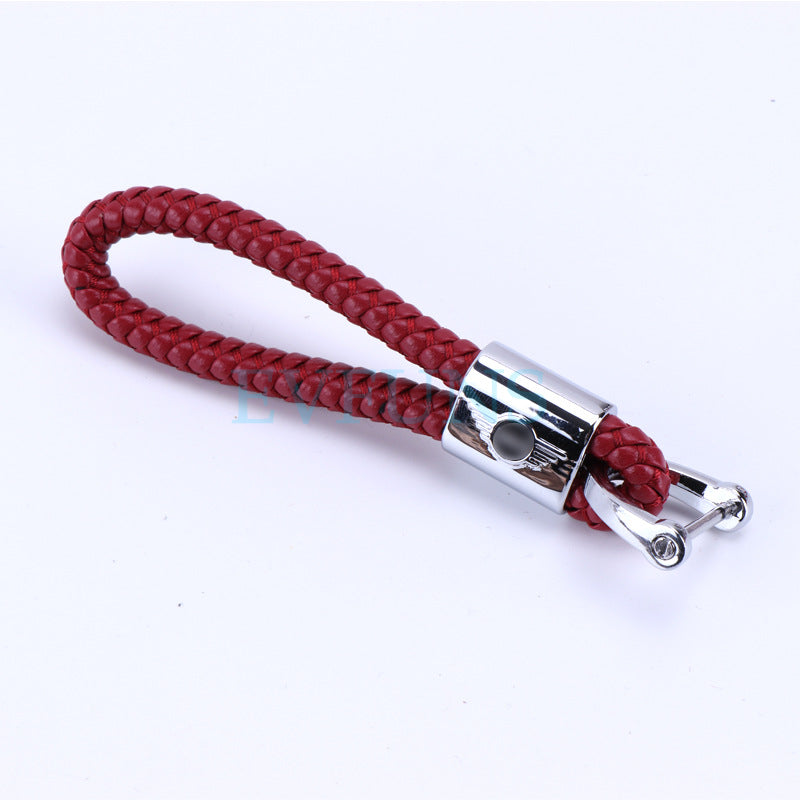 Mini Cooper Leather Keyring Strap – Personalized Car Keychain Loop Evfuns