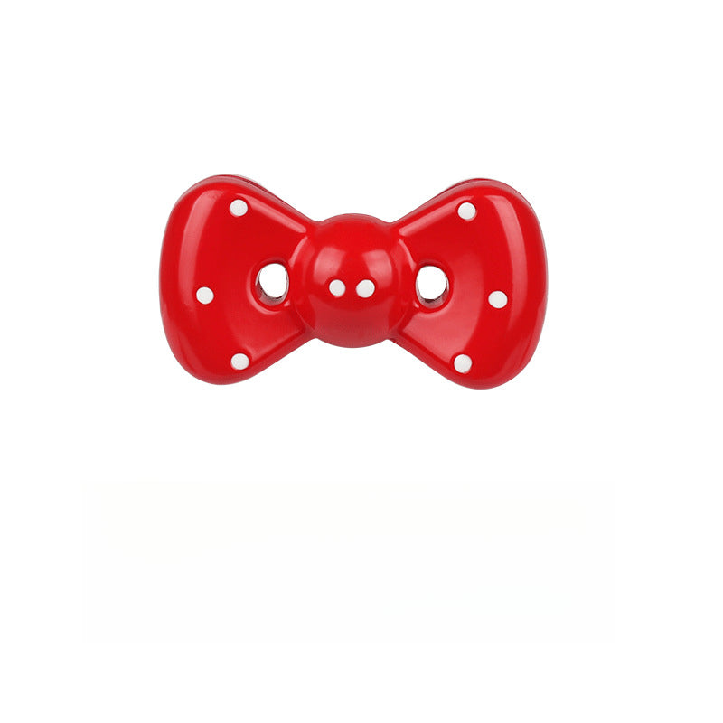 Cute Minnie Mickey Dashboard Ornament Red Bow [Without Ears] Metal Style Evfuns