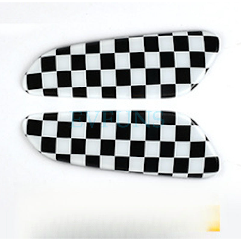 MINI COUNTRYMAN F60 Armrest Side Trim Cover – Interior Decoration Stickers (2PCS) Armrest Box (Black and White