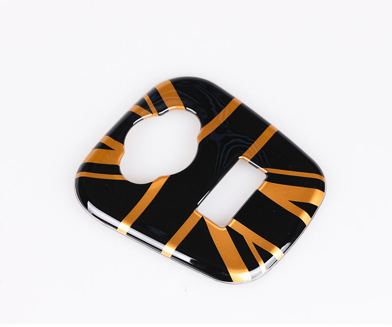 MINI Cooper F55/F56 USB Panel Trim – Cigarette Lighter Decor Sticker Special for F55/F56 (Black Gold Rice Flag) Evfuns