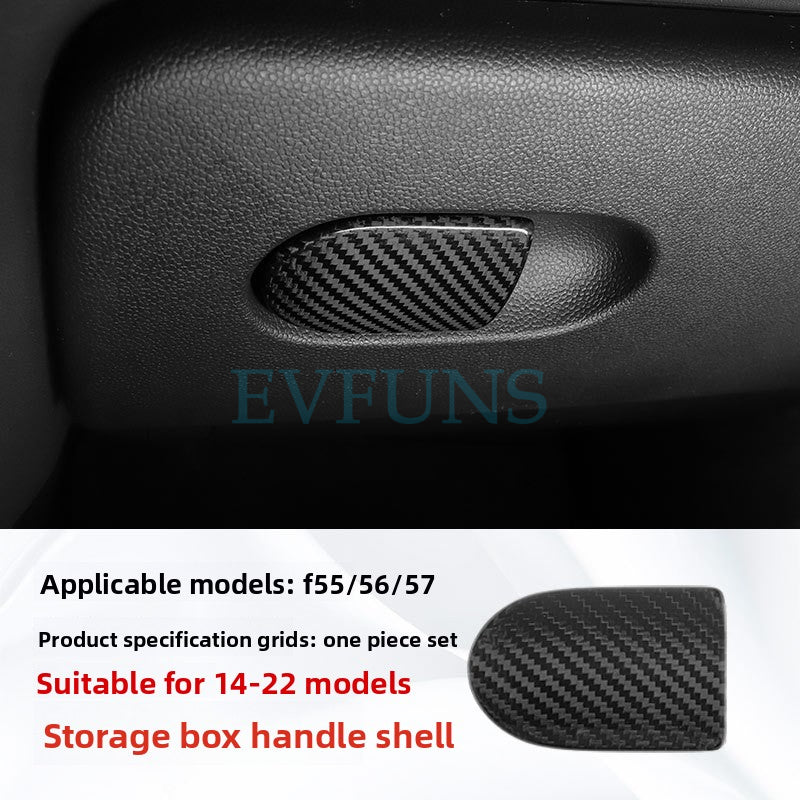 Carbon Fiber Air Vent Trim for MINI F55/F56 (2014–2021) F55/56/57 carbon fiber storage box handle case Evfuns