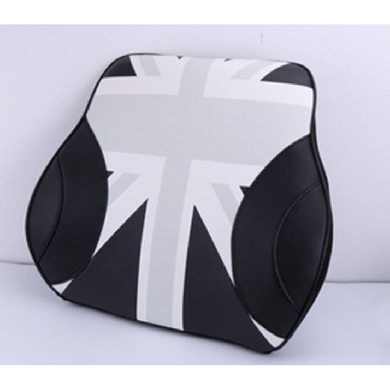MINI Cooper Car Neck Pillow & Lumbar Cushion Set Gray Rice Style Cushion (Single Price) Evfuns