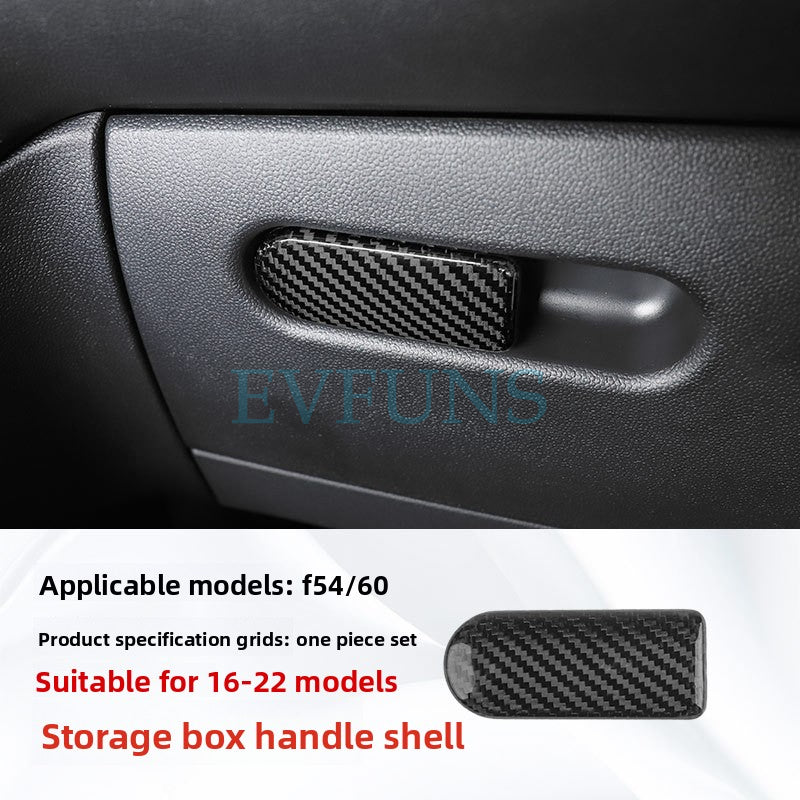 Carbon Fiber Air Vent Trim for MINI F55/F56 (2014–2021) F54/60 carbon fiber storage box handle case Evfuns