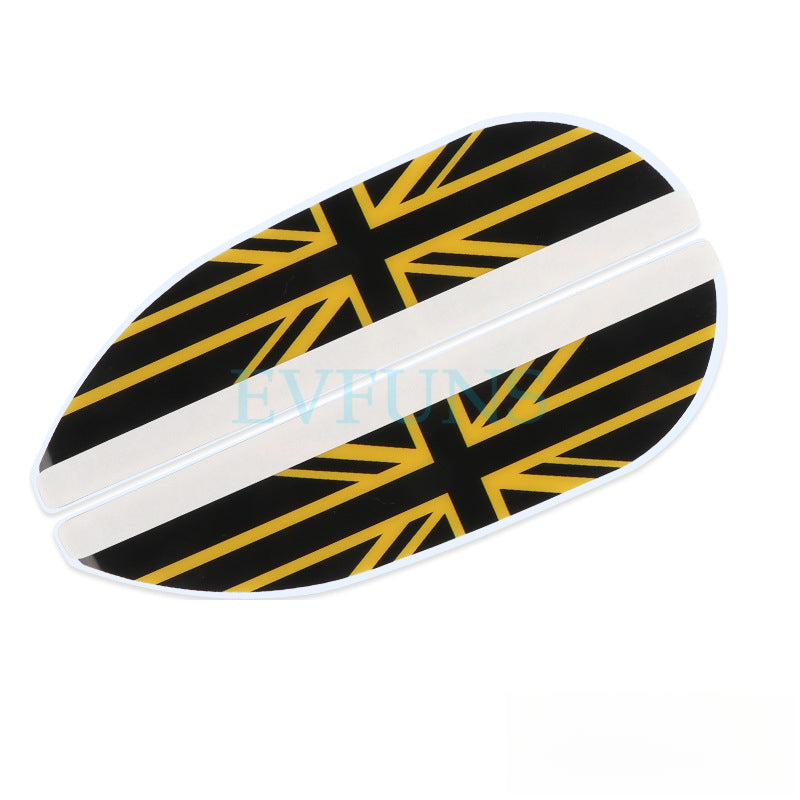 MINI Cooper Side Mirror Rain Guards – Rearview Visor Shields Golden Rice Style Evfuns