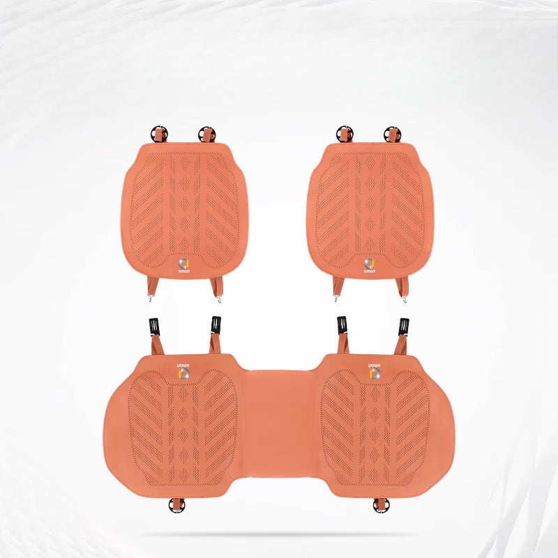 Smart # 1 # 3 # 5 Napa Leather Seat Cushion | All-Season Car Seat Cover smart-Front + Rear Seat Cushions [Ideal