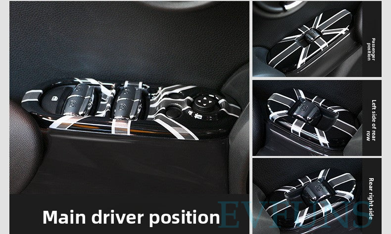 MINI Cooper F55 Window Switch Trim Cover – 4PCS Interior Panel Decor Evfuns
