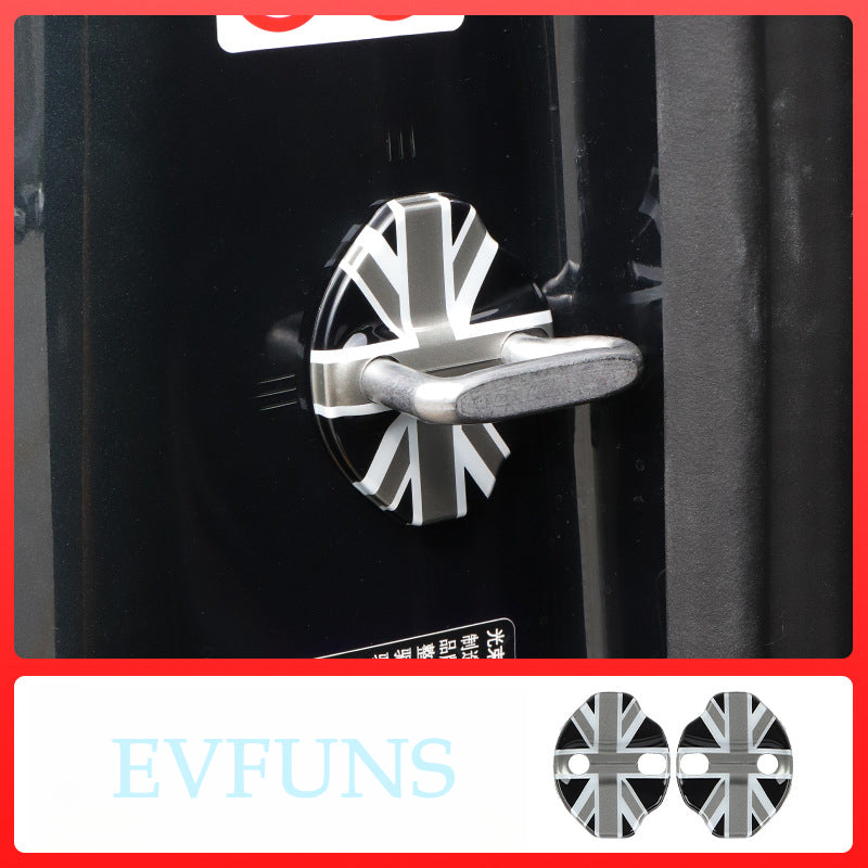 MINI Electric J01 J05 Door Lock Cover – Interior Lock Buckle Protector Gray Rice Pair Evfuns