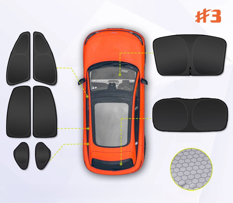 SMART #1 / #3 Window Sunshades – Full Coverage Privacy UV Blocker for Summer # 3 Special—Full Car Privacy Sunshade [8