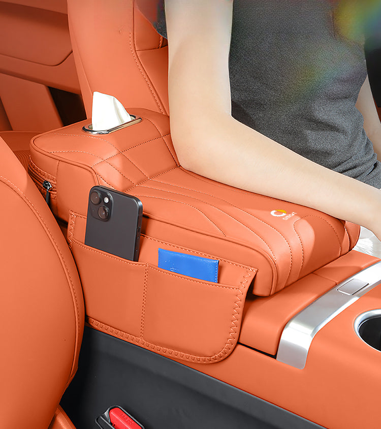Smart # 1 # 3 # 5 Armrest Cushion | Memory Foam Console Booster & Tissue Box Evfuns