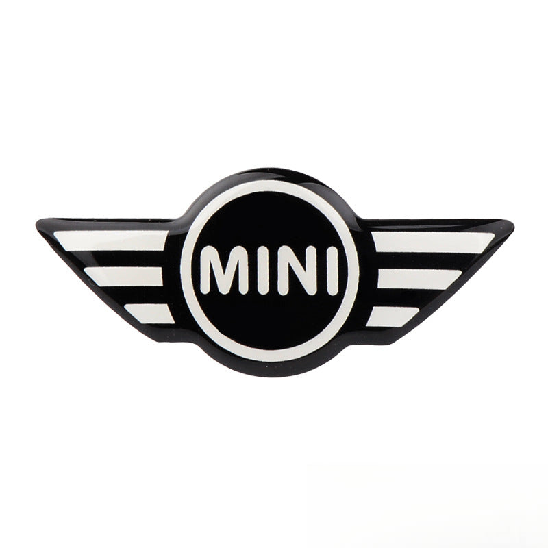 MINI Cooper Steering Wheel Logo Sticker – Scratch Cover & Styling Decal White Evfuns