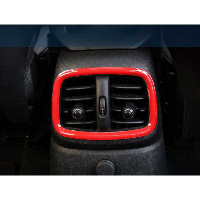 Mini Cooper F54/F60 Rear AC Vent Trim Cover – Interior Styling Frame Red Evfuns
