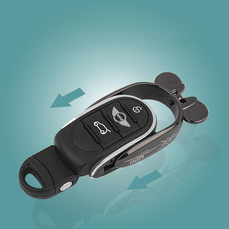 Luxury Mickey Metal Key Cover for MINI Cooper | Elegant Case for Women Evfuns
