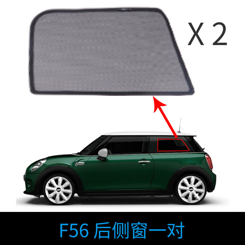 MINI Cooper Sunshade for F54 F55 F60 R60 – Magnetic Side Window Visor F56 Rear Side Window Pair Set Evfuns