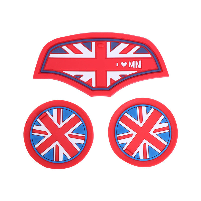 MINI Cooper F55/F56 Silicone Anti-Slip Interior Mats – Door Slot & Cup Holder Liners Redmi (Three-Piece Set) Evfuns