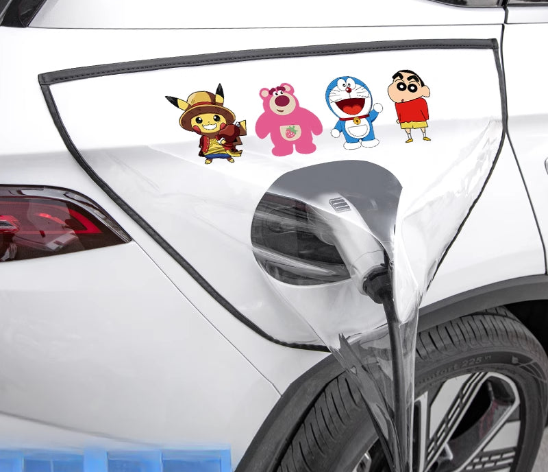 Smart # 5 EV Charging Port Rain Cover | Waterproof Protector [Photo Set - Family Portrait] Charging Gun Rain Cover