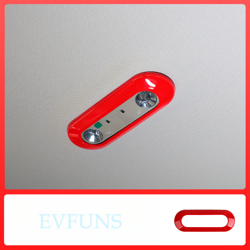 MINI EV J01/J05 Interior Reading Light Trim Cover Rear reading light - red Evfuns