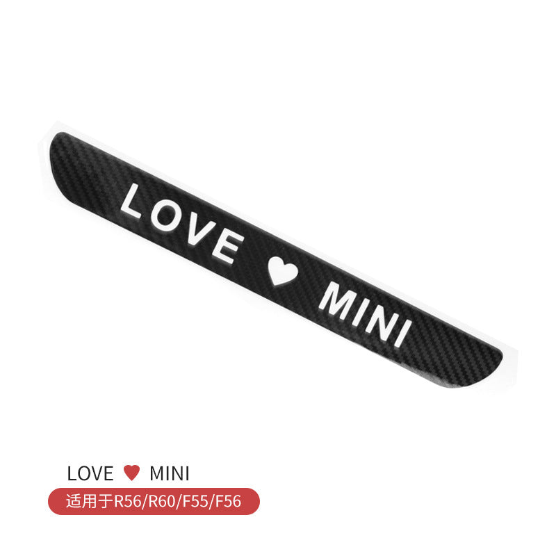 MINI Cooper High Brake Light Warning Sticker – Tail Lamp Decal Decoration Love Love Mini / As Shown in the Picture