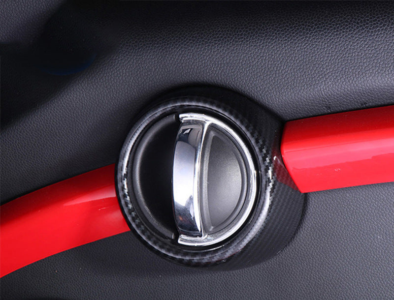 MINI Cooper F55/F56 Carbon Fiber Style Interior Door Handle Trim Evfuns