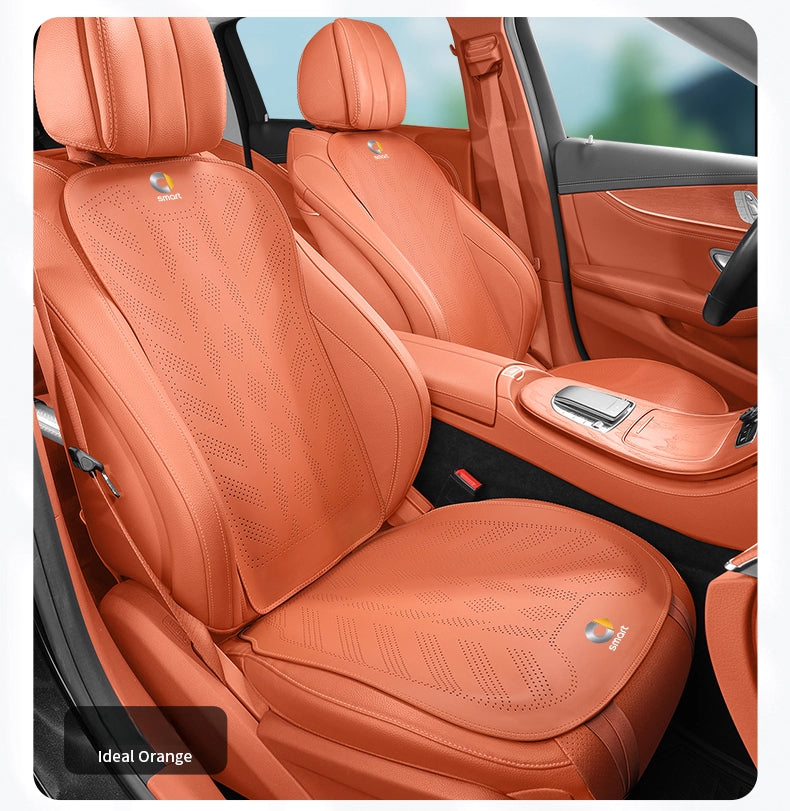 Smart # 1 # 3 # 5 Napa Leather Seat Cushion | All-Season Car Seat Cover Evfuns