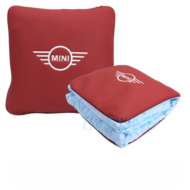 MINI Cooper Memory Foam Neck Pillow & Lumbar Support Cushion Pillow Quilt [Wine Red] Evfuns