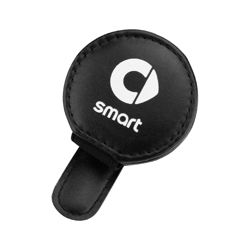Smart Car Magnetic Sunglasses & Card Holder Clip | Custom Fit Accessories Smart Glasses Clip [Black] Round Style Evfuns