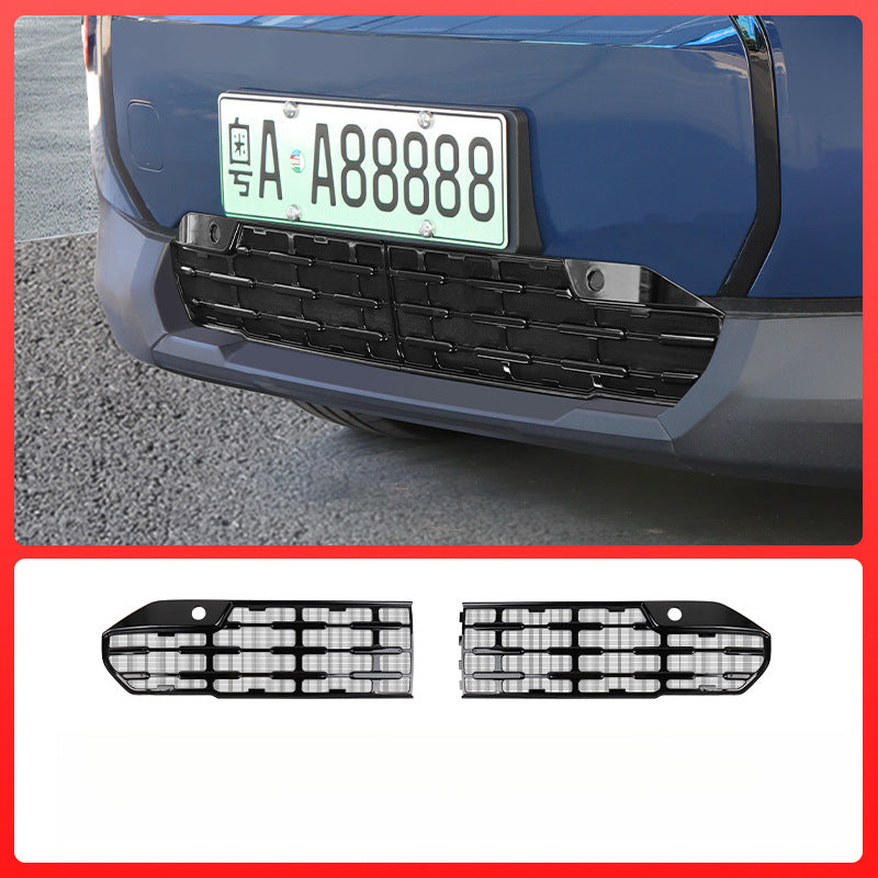 MINI J05 Front Grille Trim – Blacked-Out Inlet Mesh Cover for Cooper EV Piano Black J05 [Major Player/Classic