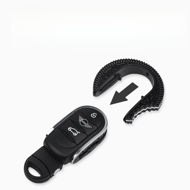 MINI Cooper Cute Oreo Key Cover Set – Key Shell + Keychain for Men & Women Evfuns