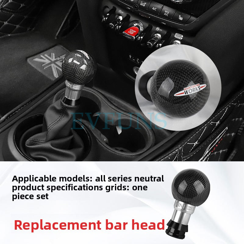 Carbon Fiber Air Vent Trim for MINI F55/F56 (2014–2021) Universal Carbon Fiber Replacement Gear Shift Knob with Logo