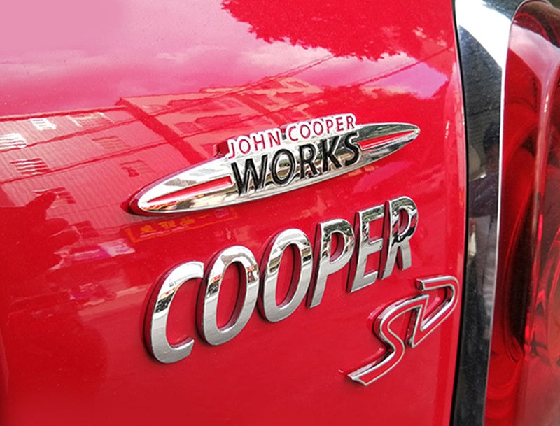 MINI Cooper JCW Front Grille & Trunk Emblem – Metal Badge Decoration Evfuns