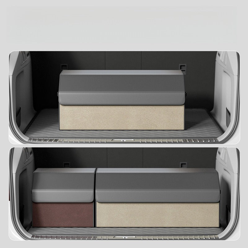 Foldable Leather Car Trunk Storage Box
