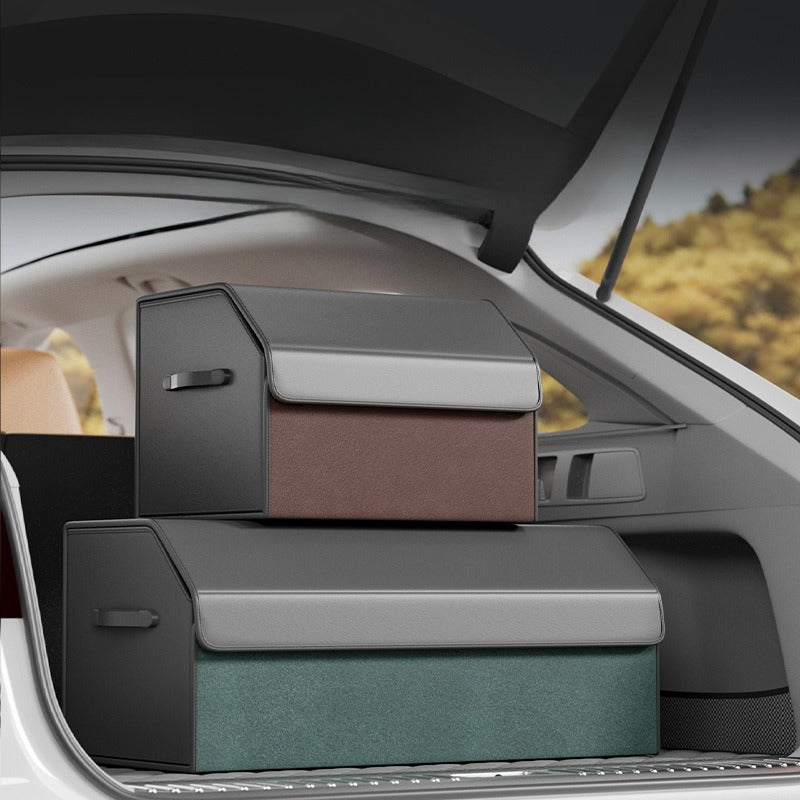 Foldable Leather Car Trunk Storage Box