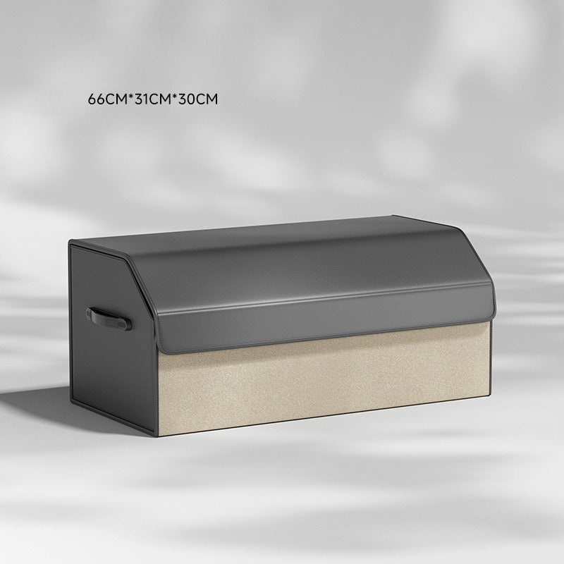 Foldable Leather Car Trunk Storage Box
