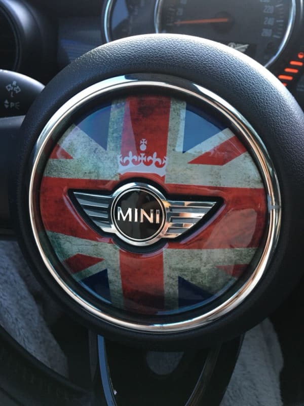 MINI cooper Steering Wheel Panel 3D PU Decal sticker Evfuns