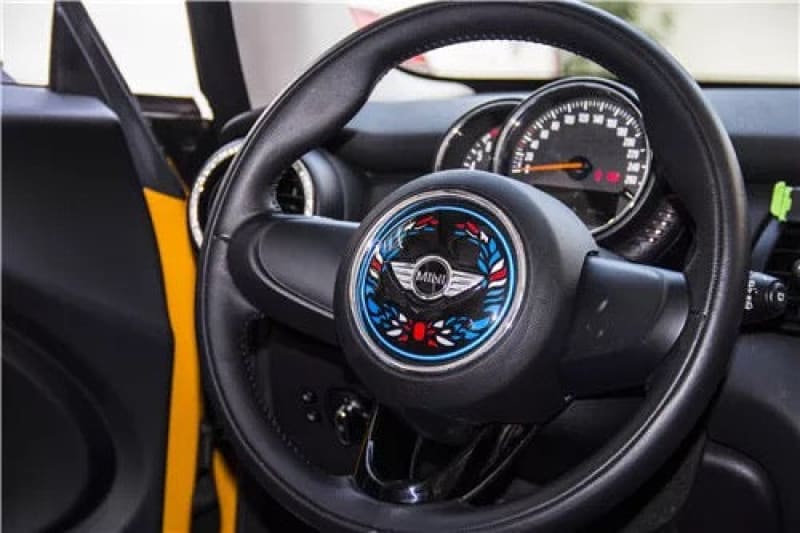 MINI cooper Steering Wheel Panel 3D PU Decal sticker Evfuns