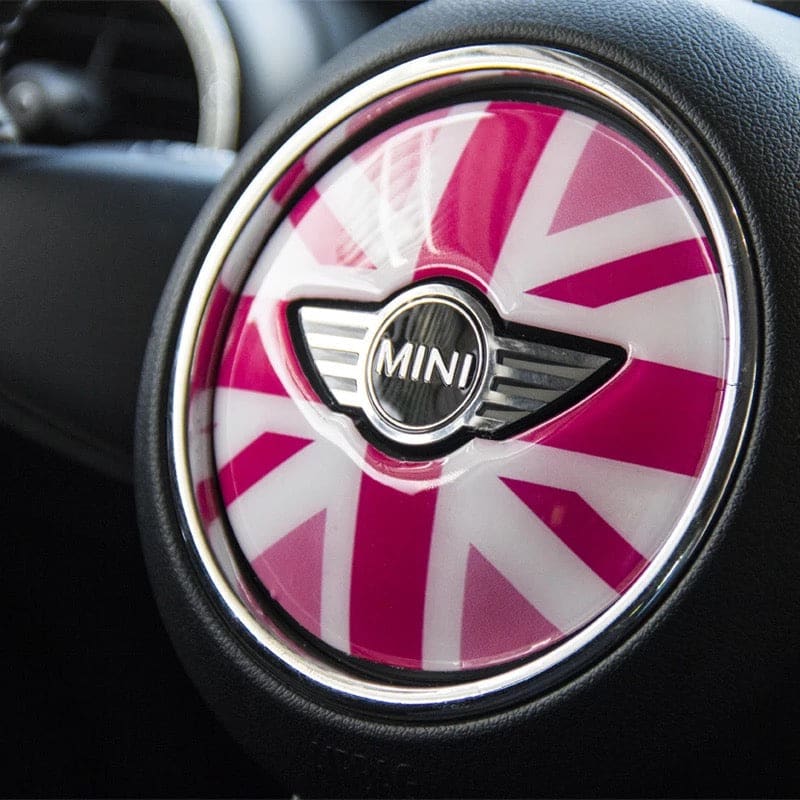 MINI cooper Steering Wheel Panel 3D PU Decal sticker Evfuns