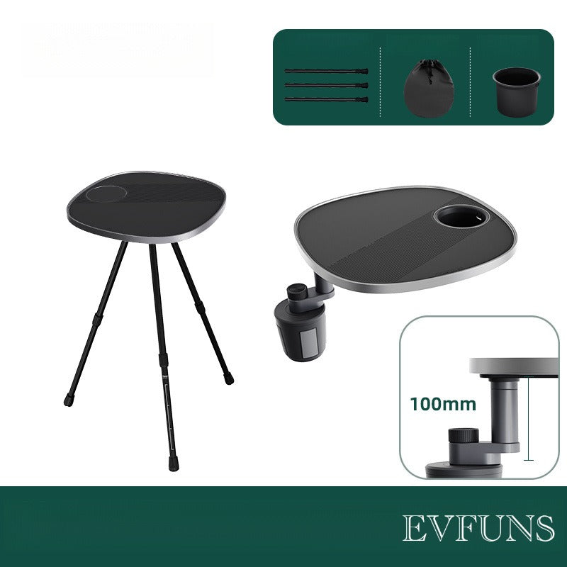 Multifunctional Floating Car Table – 360° Adjustable Camping & In-Car Desk