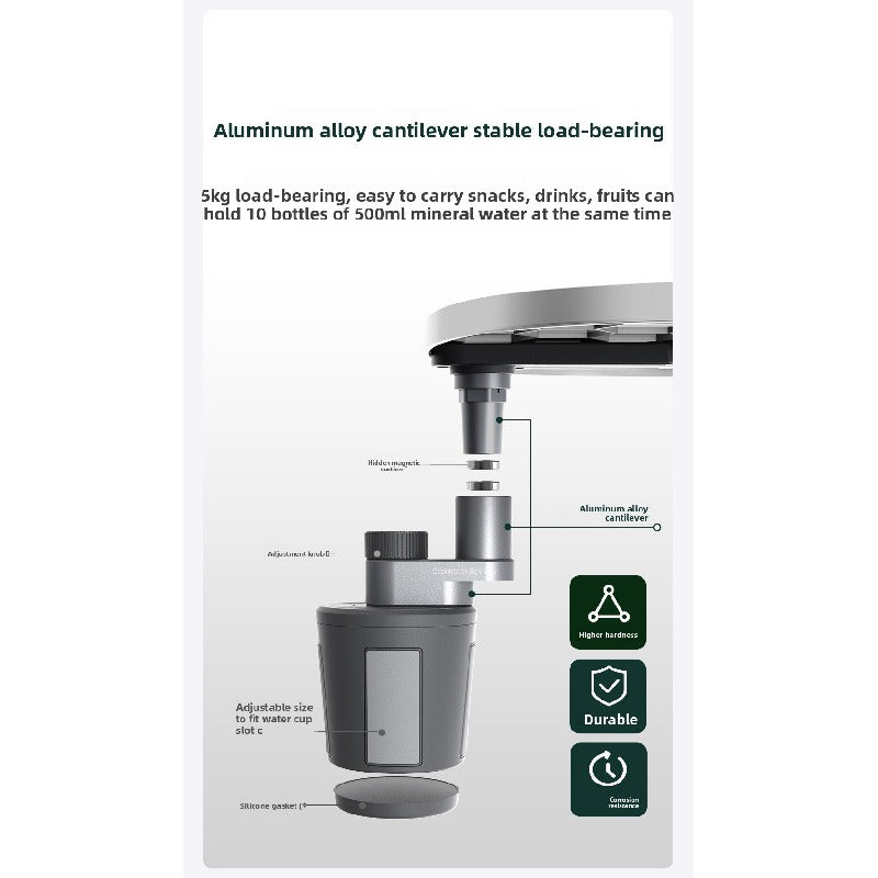 Multifunctional Floating Car Table – 360° Adjustable Camping & In-Car Desk