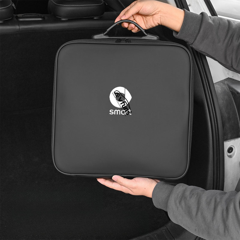 Nappa Leather EV Charging Cable Storage Bag For Smart