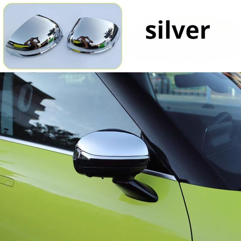 Smart #5 Mirror Covers Seamless Fit Carbon Fiber Texture Silver Evfuns