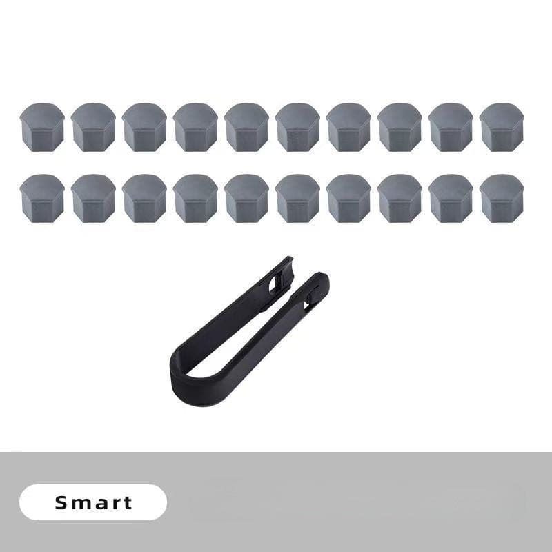 Smart Wheel Screw Caps Precision-Fit using Original Car Data Grey Evfuns
