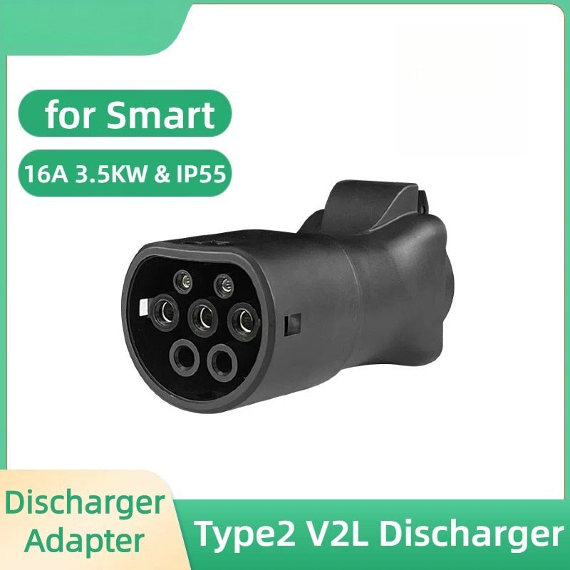 Type 2 IEC 62196 V2L Adapter for Smart EV 16A 3.5kW (#1 #3 #5)
