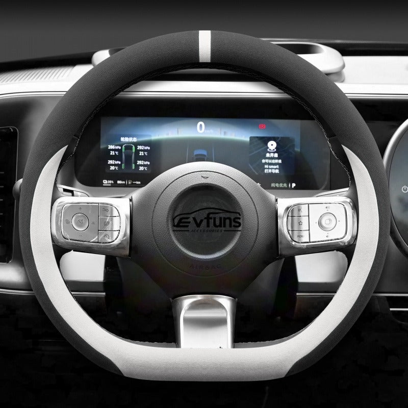 Winter Suede Steering Wheel Cover For Smart