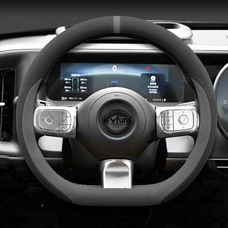 Winter Suede Steering Wheel Cover For Smart