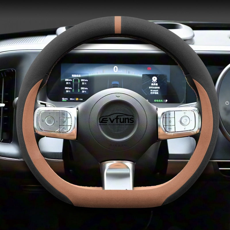 Winter Suede Steering Wheel Cover For Smart